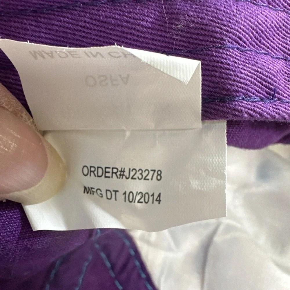 Disney Parks Mickey Mouse Youth Purple Blue Rhinestones Adjustable Ball Cap Hat - Picture 13 of 16